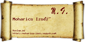 Moharics Izsó névjegykártya